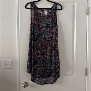 Geometric Patterned Beach Coverup